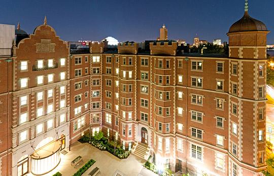 Maseeh Hall exterior at night photo